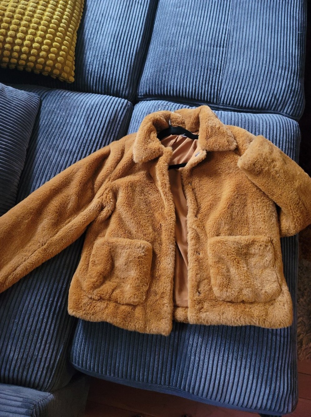 H&M Tan Brown Teddy Jacket - Picture 1 of 3